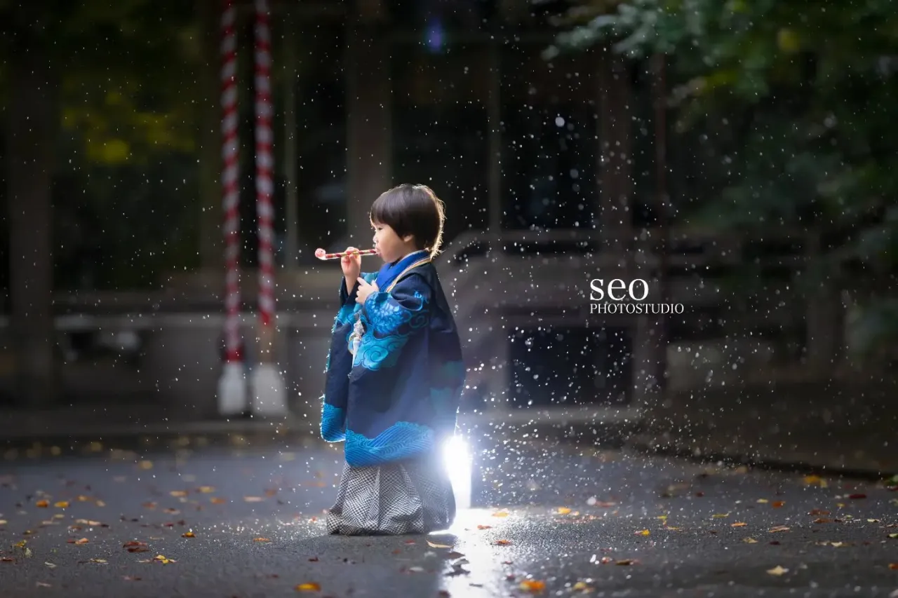 雨の日の七五三